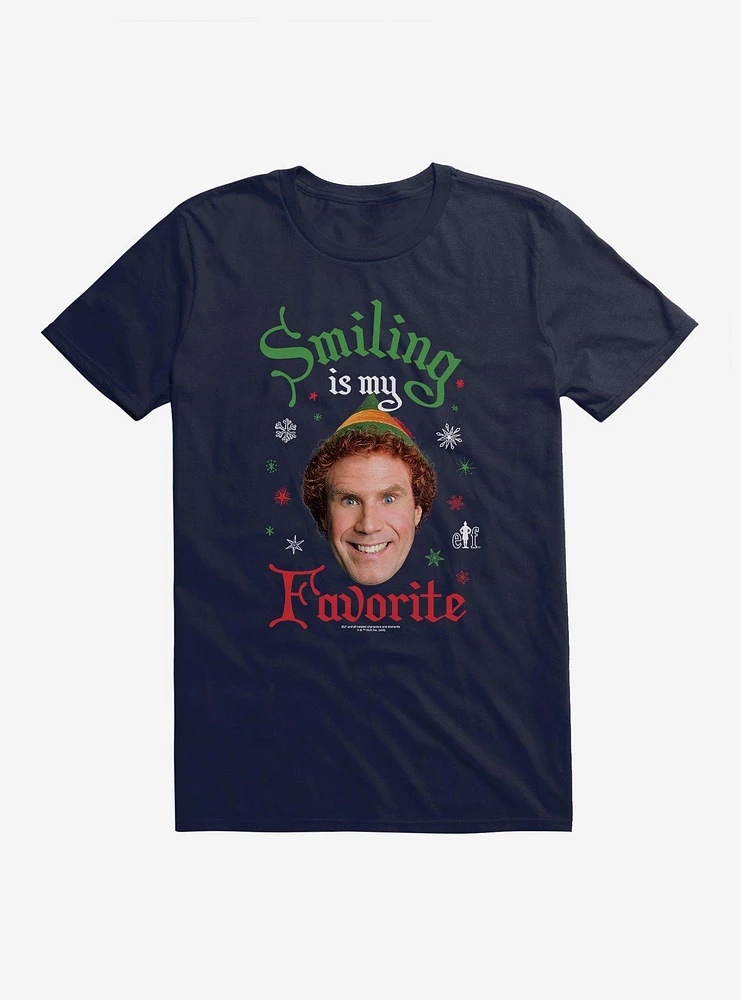 Elf Smiling Is My Favorite T-Shirt