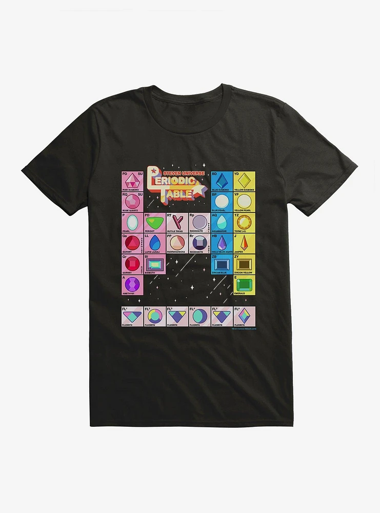 Steven Universe Periodic Gem Table T-Shirt