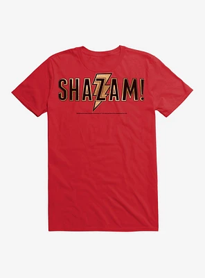 DC Comics Shazam! Gold Name Logo T-Shirt