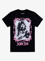 Jazmin Bean Pink-Framed Portrait Boyfriend Fit Girls T-Shirt