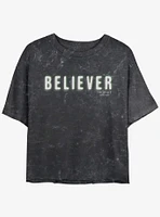 The X-Files Believer Girls Mineral Wash Crop T-Shirt