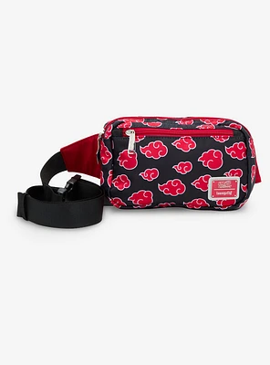Loungefly Naruto Shippuden Akatsuki Clouds Allover Print Belt Bag