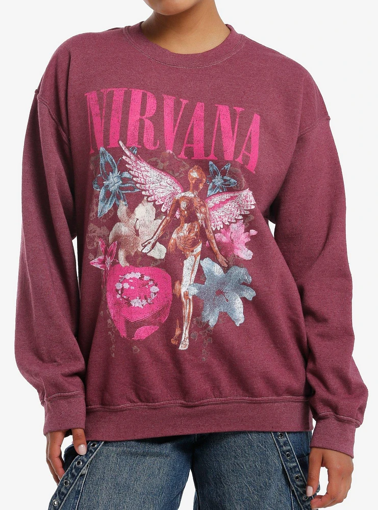 Nirvana Utero Heart-Shaped Box & Flowers Sweatershirt