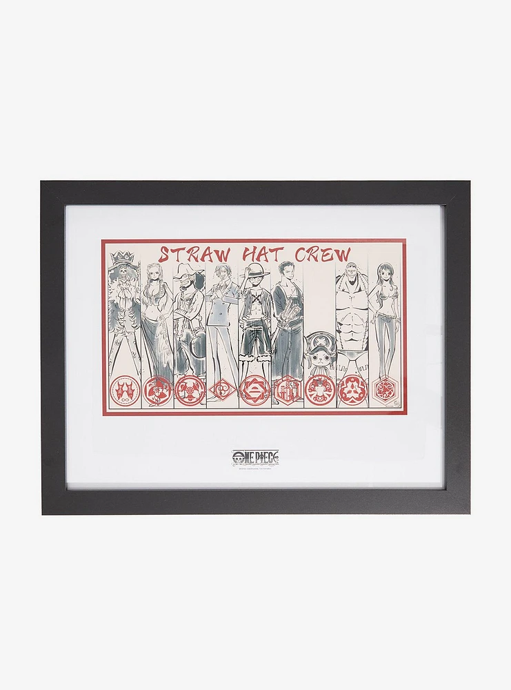 One Piece Straw Hat Crew Framed Wall Art