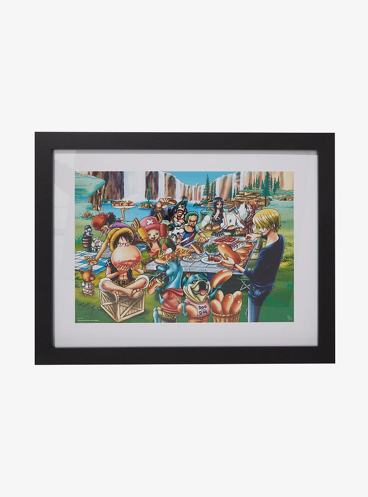 One Piece Hot Dog Party Framed Wall Art