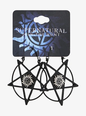 Supernatural Pentagram Drop Earrings