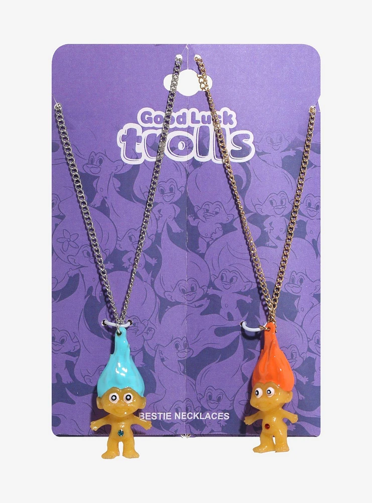 Good Luck Trolls Character Best Friend Necklace Set