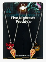 Five Nights At Freddy's Foxy & Freddy Pizza Best Friend Necklace Set