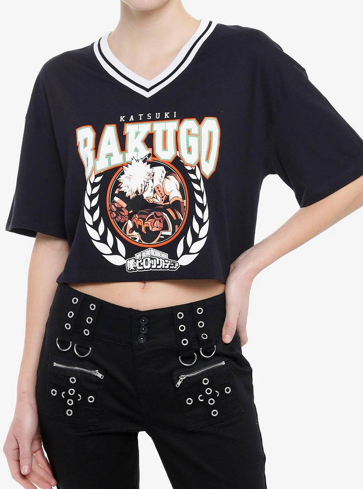 My Hero Academia Bakugo Varsity Girls Crop T-Shirt