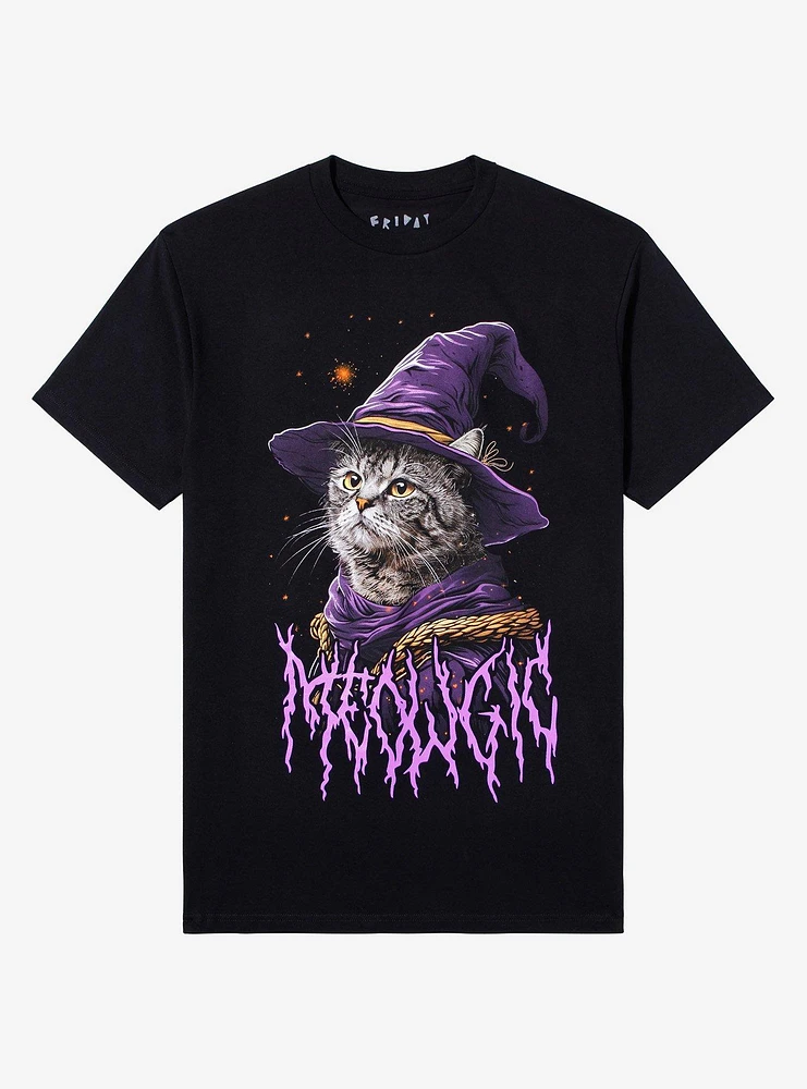 Meowgic Cat Wizard T-Shirt By Friday Jr