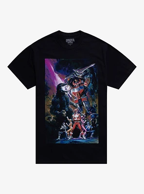 Godzilla Vs. Mighty Morphin Power Rangers Poster T-Shirt