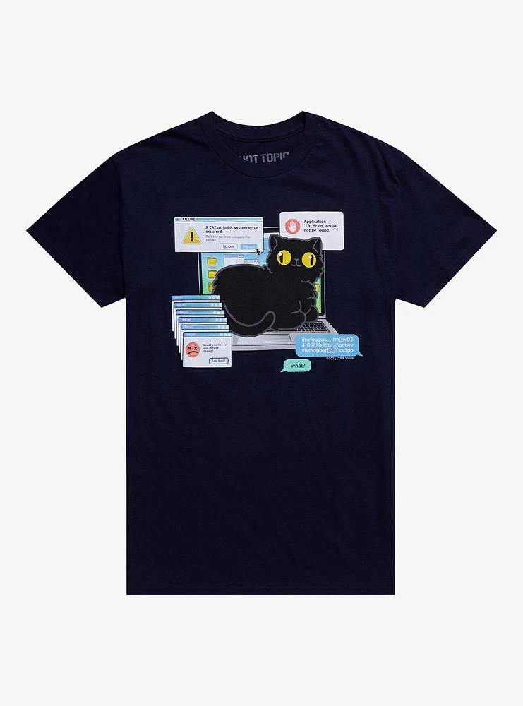 Cat System Error T-Shirt By CTKR Studio