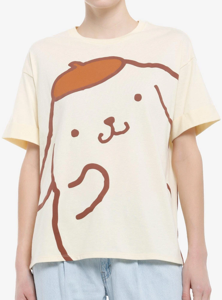 Pompompurin Jumbo Front & Back Print Girls Oversized T-Shirt