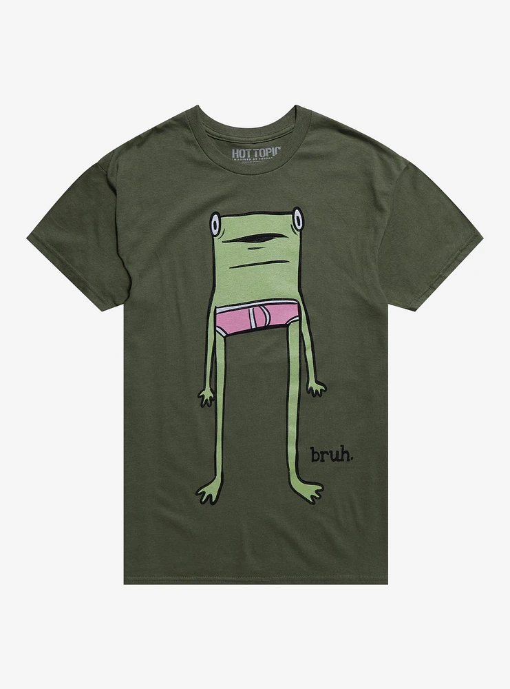 Bruh Frog T-Shirt By Michael Olson Art