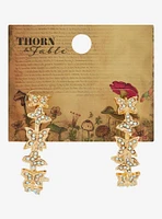 Thorn & Fable Jeweled Butterfly Hoops