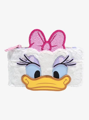 Loungefly Disney Daisy Duck Figural Faux Fur Cardholder