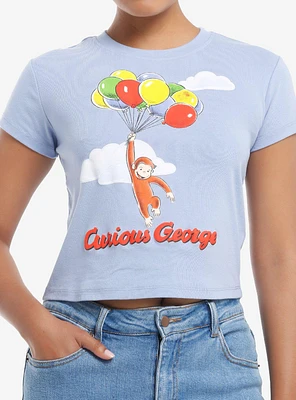 Curious George Balloons Puff Paint Girls T-Shirt