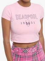 Marvel Deadpool Varsity Pastel Pink Girls Baby T-Shirt