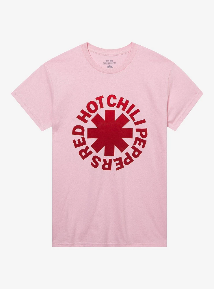 Red Hot Chili Peppers Logo Pink Boyfriend Fit Girls T-Shirt