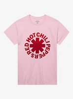 Red Hot Chili Peppers Logo Pink Boyfriend Fit Girls T-Shirt