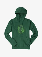 Harry Potter Slytherin Logo Outline Black Hoodie