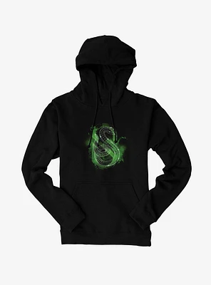 Harry Potter Slytherin Logo Outline Black Hoodie