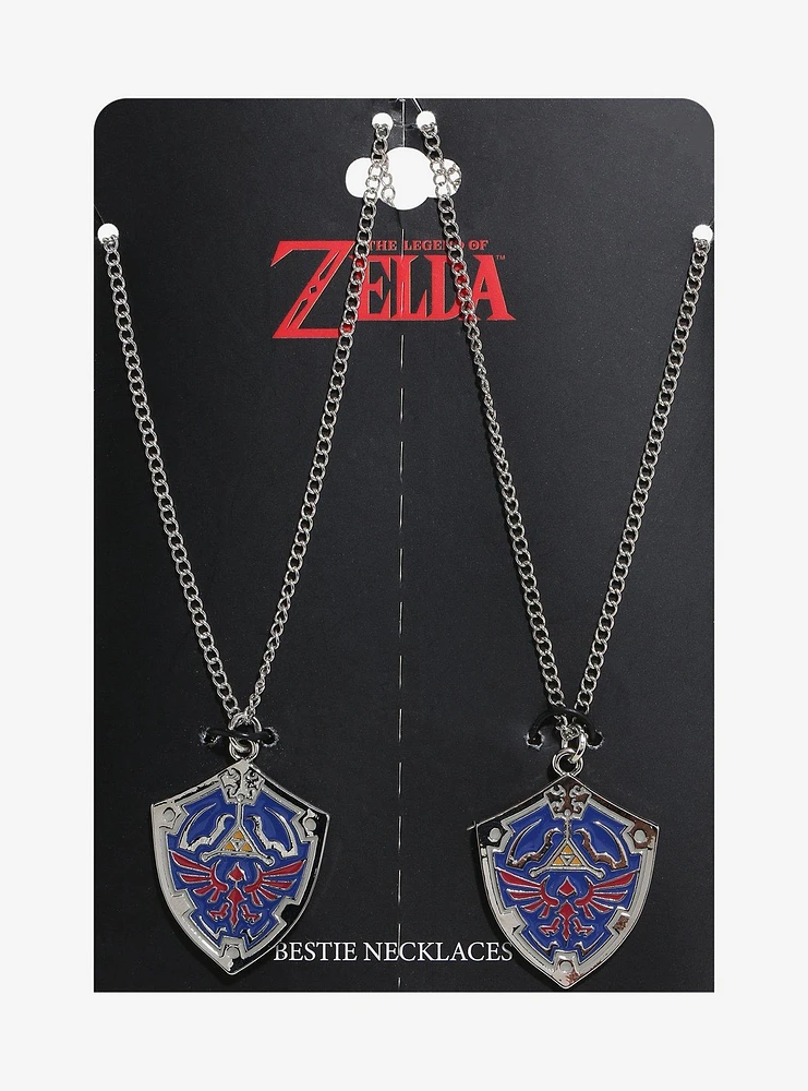 The Legend Of Zelda Hylian Shield Best Friend Necklace Set