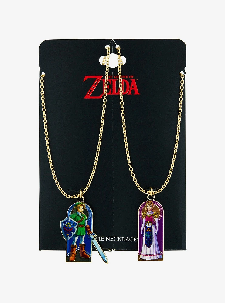 The Legend Of Zelda Link & Zelda Best Friend Necklace Set