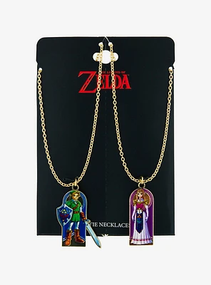 The Legend Of Zelda Link & Zelda Best Friend Necklace Set