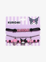 Kuromi Black & Pink Bracelet Set