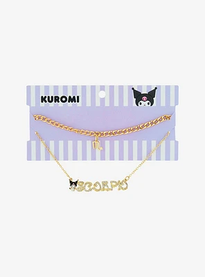 Kuromi Scorpio Bling Layered Necklace