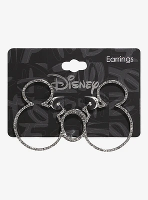 Disney Mickey Mouse Outline Bling Hoop Earrings