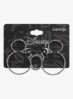 Disney Mickey Mouse Outline Bling Hoop Earrings