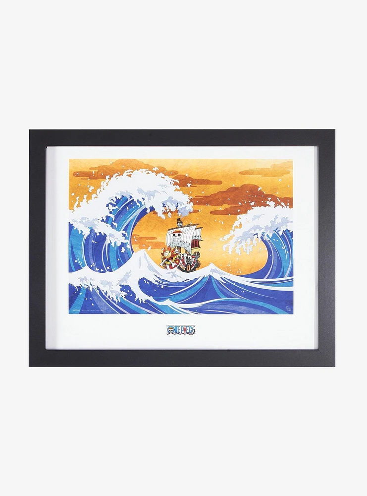 One Piece Thousand Sunny Great Wave Framed Wall Art