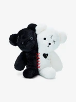 Black & White Double-Headed Bear Plush Mini Backpack