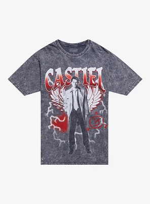 Supernatural Castiel Two-Sided Mineral Wash T-Shirt