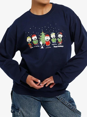 Peanuts Holiday Caroling Girls Sweatshirt