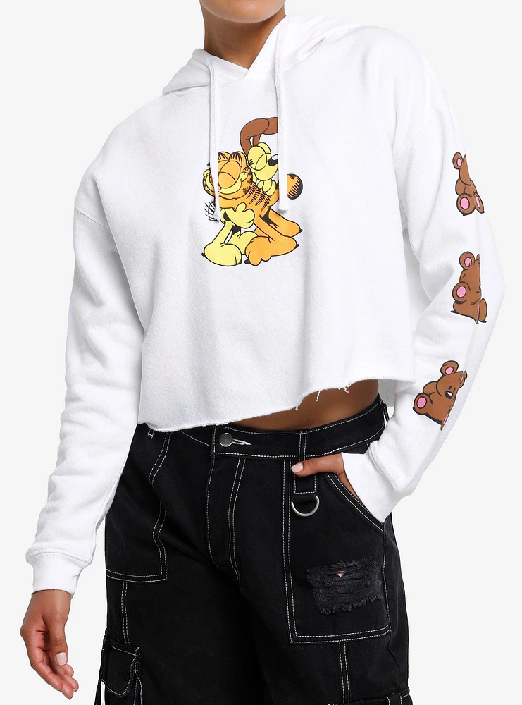 Garfield Odie & Pooky Girls Crop Hoodie