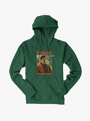 Parks And Recreation Fishing Like Yoga Hoodie