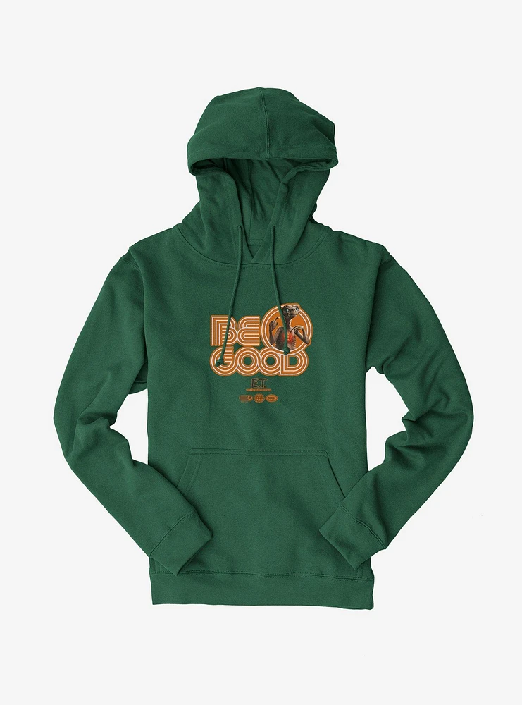 E.T. 40th Anniversary Be Good Bold Striped Font Orange Hoodie