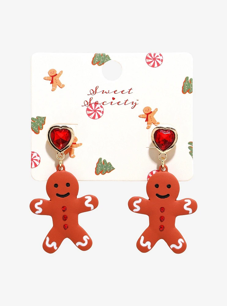 Sweet Society Gingerbread Heart Earrings