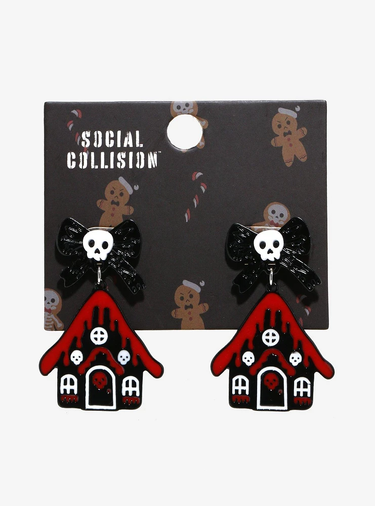 Social Collision Goth Gingerbread House Drop Earrings