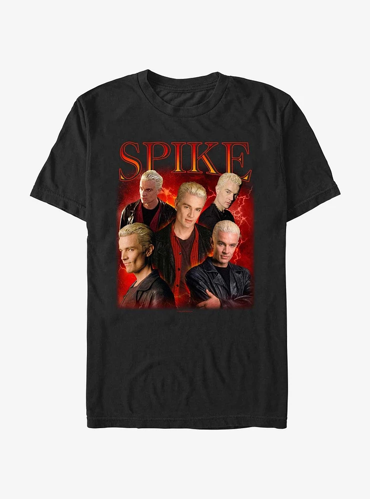 Buffy The Vampire Slayer Spike Retro Montage T-Shirt