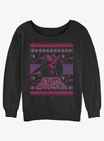 Buffy The Vampire Slayer Slay Ugly Chirstmas Girls Slouchy Sweatshirt