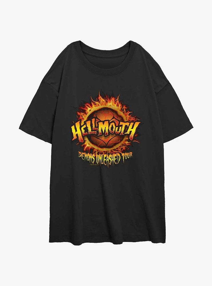 Buffy The Vampire Slayer Hell Mouth Demons Girls Oversized T-Shirt