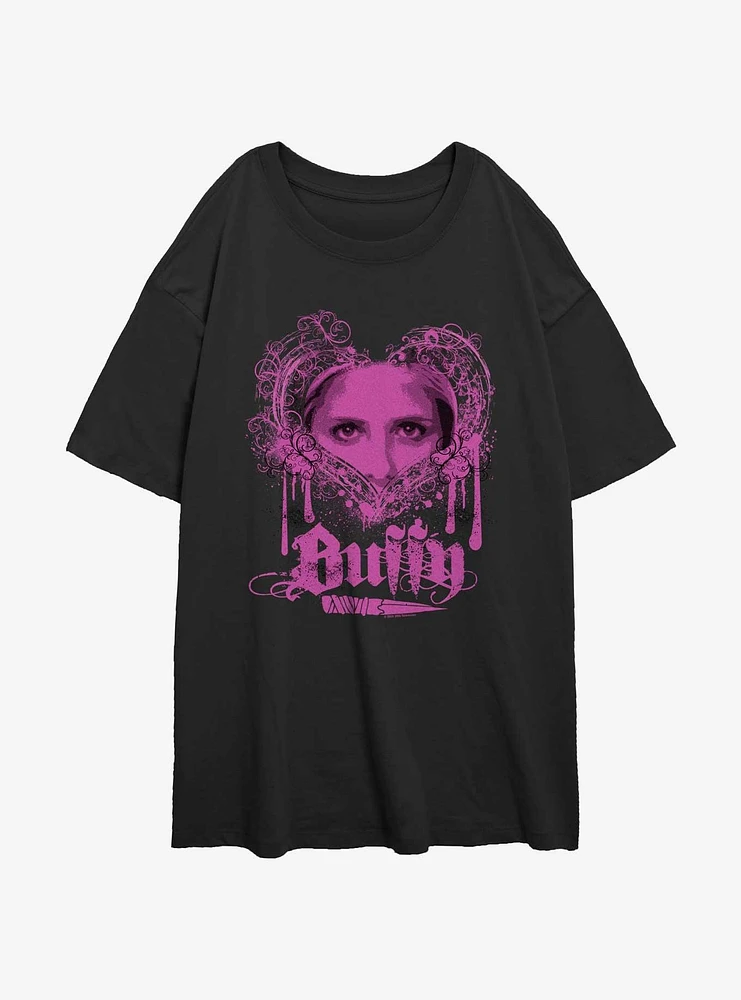 Buffy The Vampire Slayer Eyes Girls Oversized T-Shirt