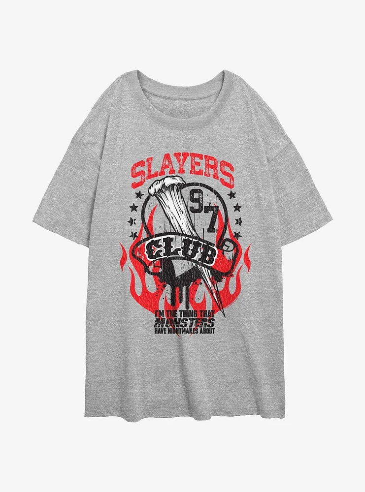 Buffy The Vampire Slayer Slayers Club Girls Oversized T-Shirt