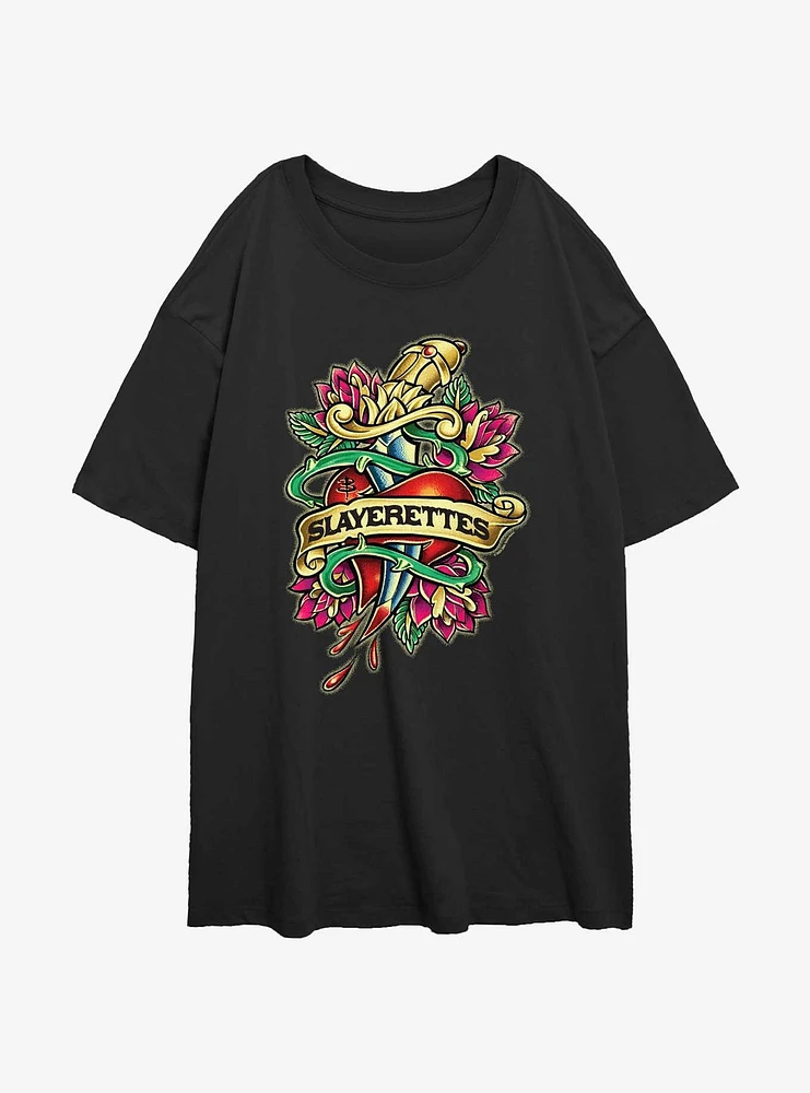 Buffy The Vampire Slayer Slayerettes Girls Oversized T-Shirt