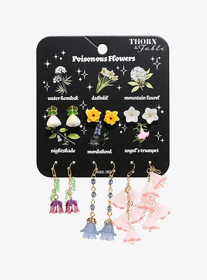 Thorn & Fable Poisonous Flowers Earring Set