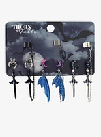 Thorn & Fable Wing & Dagger Stud & Cuff Earring Set